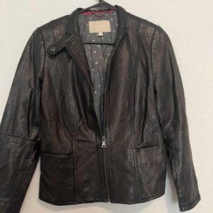 Banana Republic Black %100 Genuine Leather Jacket